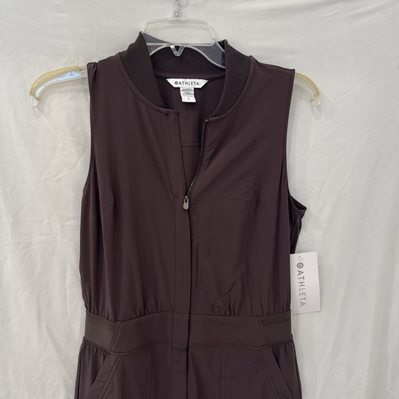 New Athleta 12 Brooklyn Utility Jumpsuit Shale Size 2 - Picture 9 of 12